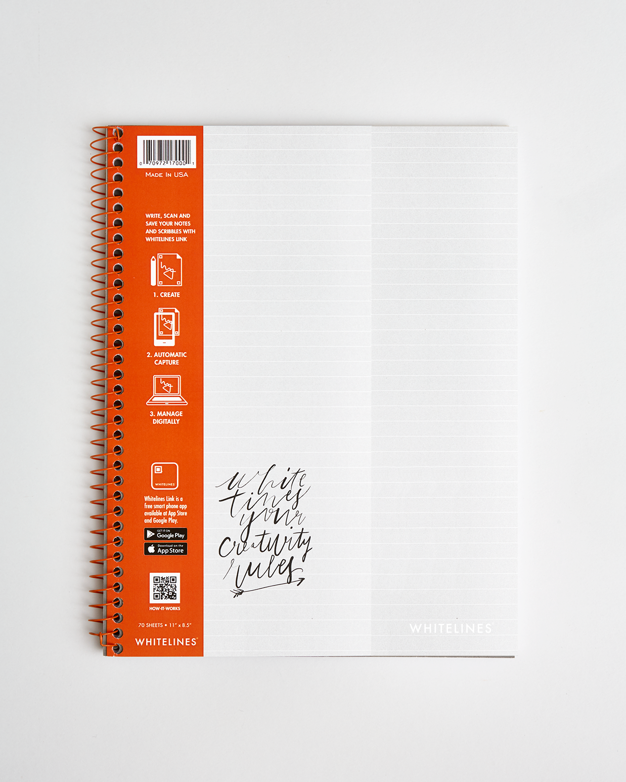wirebound notebooks 11 quot x 8 5 quot lined whitelines graph paper bound notebook