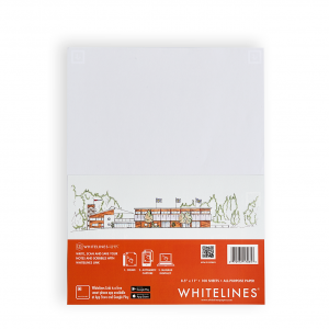 Whitelines Large (A4) Spiral Bound Notebook - No Lines!