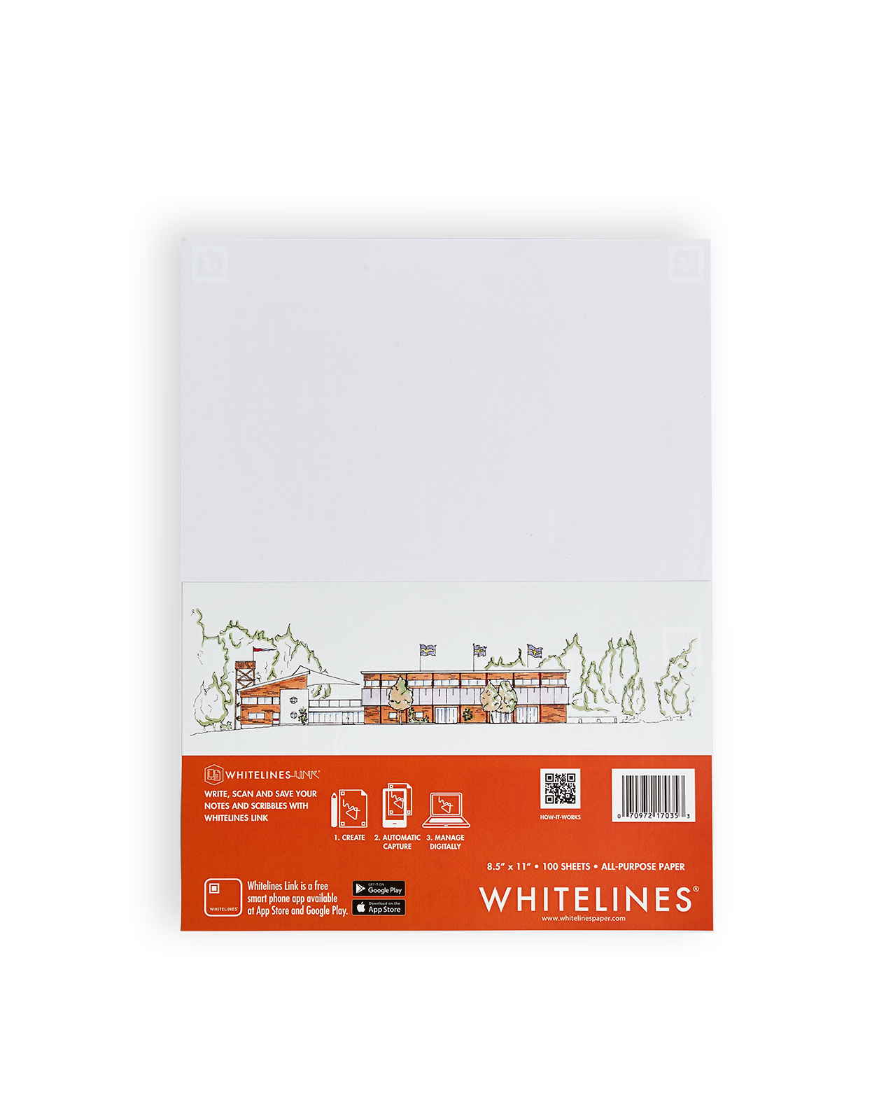 Whitelines Wirebound Graph 11 x 8.5 